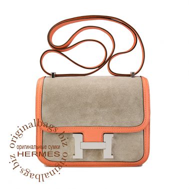 Hermes Constance 18 см Grey Tourterelle/Crevette