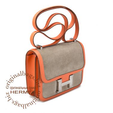Hermes Constance 18 см Grey Tourterelle/Crevette