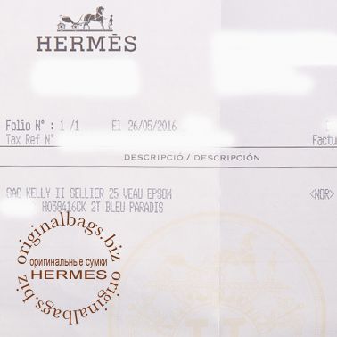 Hermes Kelly 25 Blue Paradise