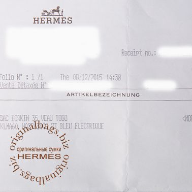 Hermes Birkin 35 Blue Electriс