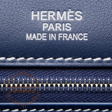 Hermes Birkin 35 Ghillies Blue de Prusse/Toile H