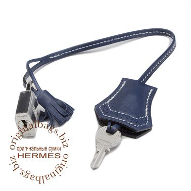 Hermes Birkin 35 Ghillies Blue de Prusse/Toile H