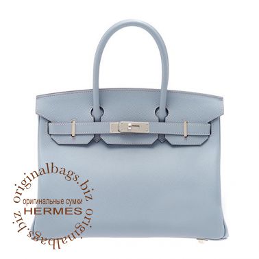 Hermes Birkin 30 Blue Lin