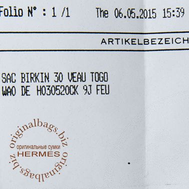 Hermes Birkin 30 Feu