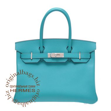 Hermes Birkin 30 Blue Paon
