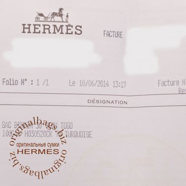 Hermes Birkin 30 Turquoise
