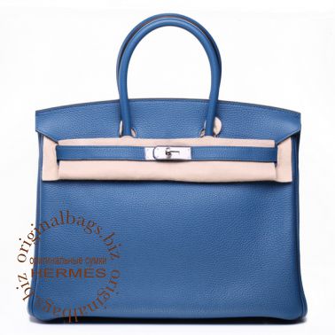 Hermes Birkin 35 Bleu Thalassa