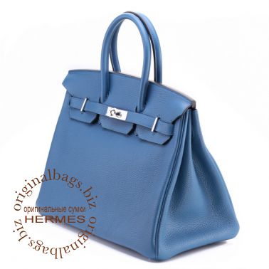 Hermes Birkin 35 Bleu Thalassa