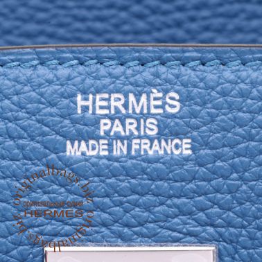 Hermes Birkin 35 Bleu Thalassa