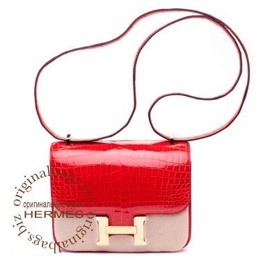 Hermes Constance 18cm Geranium