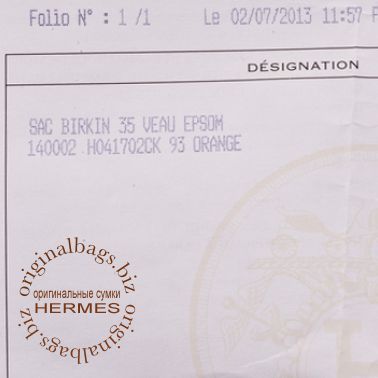 Hermes Birkin 35 Orange