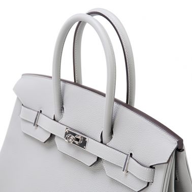 Hermes Birkin 35 Gris Mouette/Blue Agate