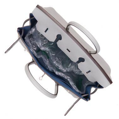 Hermes Birkin 35 Gris Mouette/Blue Agate
