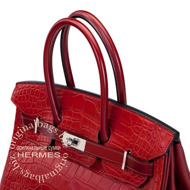 Hermes Birkin 35 Rouge H/Rouge H/Rouge H