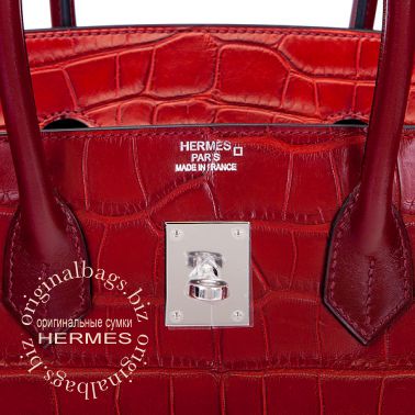 Hermes Birkin 35 Rouge H/Rouge H/Rouge H