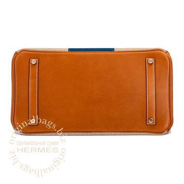 Hermes Birkin 35 Flag Barenia/ Toile H