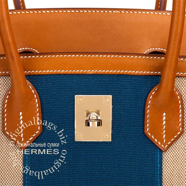 Hermes Birkin 35 Flag Barenia/ Toile H