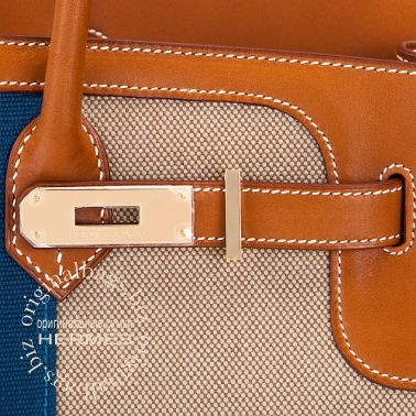 Hermes Birkin 35 Flag Barenia/ Toile H