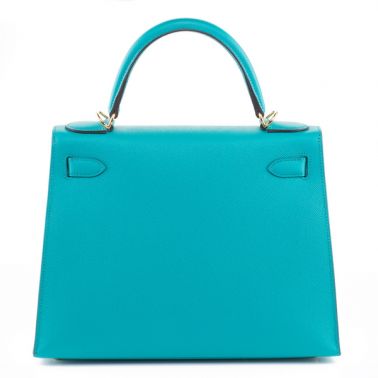 Hermes Kelly Sellier 28 Bleu Paon