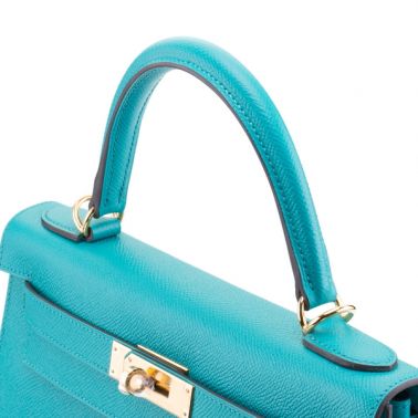 Hermes Kelly Sellier 28 Bleu Paon