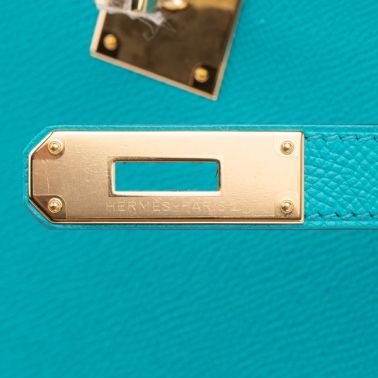 Hermes Kelly Sellier 28 Bleu Paon