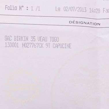 Hermes Birkin 35 Capucine