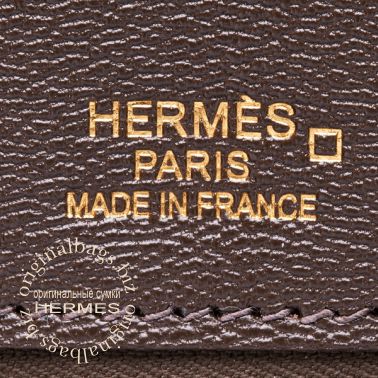 Hermes Birkin 35 Ghillies Gris Elephant/Marron Fonce/Ficelle