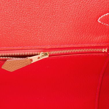 Hermes Birkin 35 Gold/Geranium
