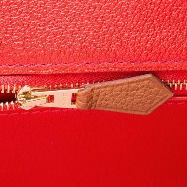 Hermes Birkin 35 Gold/Geranium