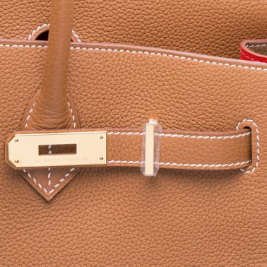 Hermes Birkin 35 Gold/Geranium
