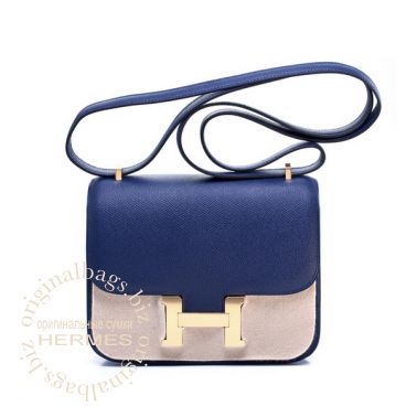 Hermes Constance 18 cm Blue Sapphire