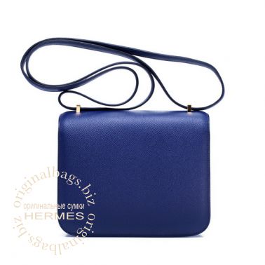 Hermes Constance 18 cm Blue Sapphire