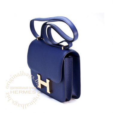 Hermes Constance 18 cm Blue Sapphire