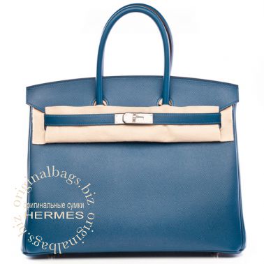 Hermes Birkin 35 Bleu Thalassa