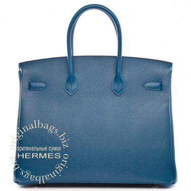 Hermes Birkin 35 Bleu Thalassa