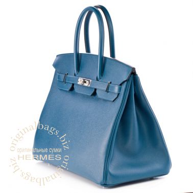 Hermes Birkin 35 Bleu Thalassa