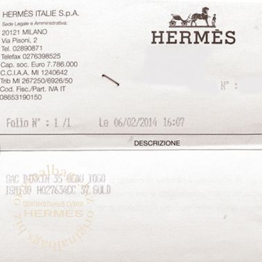 Hermes Birkin 35 Gold